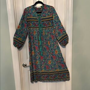 Boho Floral Long Sleeve Dress